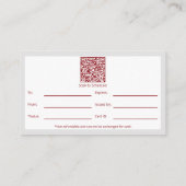 Chic Life Coach QR Code Afbeelding Cadeaubon Klantenkaartje (Achterkant)