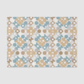 Chic Light Blauwgroen Taupe Beige Circles Patroon Tissuepapier (Voorkant)