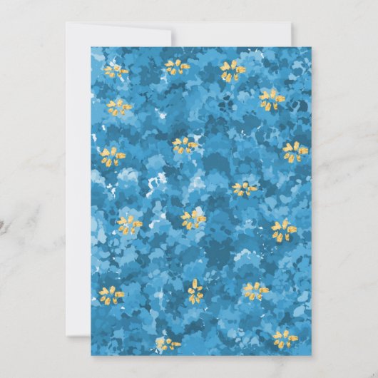 Chic Light Blue Agate Gold Gilded for Birthday Kaart (Achterkant)