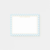 Chic Light Blue en White Gingham Pattern Post-it® Notes (Voorkant)