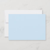 Chic Light Blue Floral Waterverf Spring Wedding RSVP Kaartje (Achterkant)