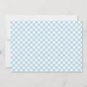 Chic Light Blue Gingham Pattern Notitiekaartje (Achterkant)