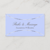 Chic Light Blue met White Gold Decor Professional Visitekaartje (Voorkant)