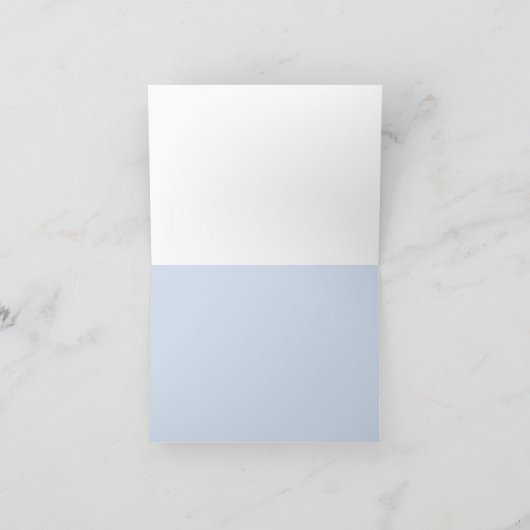 Chic Light Blue Two Letter Initiaal Monogram Name Bedankkaart (Binnen)