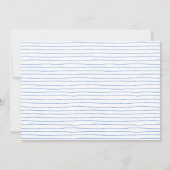 Chic Light Blue Waterverf Floral Cute Baby shower Kaart (Achterkant)