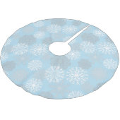 Chic Light Blue Winter Snowflake Kerstboom Rok (Gekanteld)
