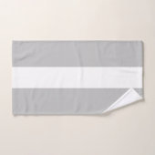 Chic Light Grey White Ship Shape Nautical Stripes Bad Handdoek (Handdoek)