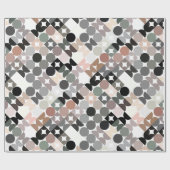 Chic Light Mauve Taupe Beige Grey Circles Patroon Cadeaupapier (Vlak)