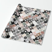 Chic Light Mauve Taupe Beige Grey Circles Patroon Cadeaupapier (Uitgerold)