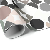 Chic Light Mauve Taupe Beige Grey Circles Patroon Cadeaupapier (Rol Hoek)