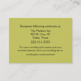 Chic Light Moss Green Wedding Enclosure Kaart