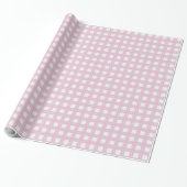 Chic Light Pink Checkered 60th Birthday Gift Wrap Cadeaupapier (Uitgerold)