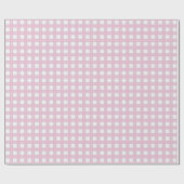 Chic Light Pink Checkered 60th Birthday Gift Wrap Cadeaupapier (Vlak)