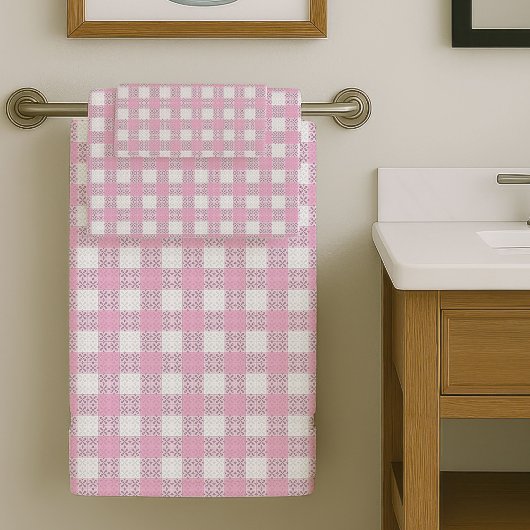 Chic Light Pink Towels Modern Bath Essentials Bad Handdoek