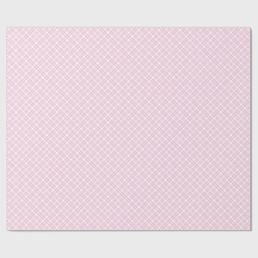 Chic Light Pink & White 60th Birthday Wrapping Cadeaupapier (Vlak)