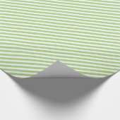 Chic Light Spring Green White Stripes Pattern Cadeaupapier (Hoek)