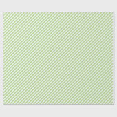 Chic Light Spring Green White Stripes Pattern Cadeaupapier (Vlak)