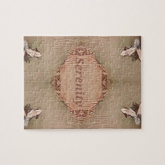 Chic Light Tan Peach Modern Serenity Legpuzzel (Horizontaal)