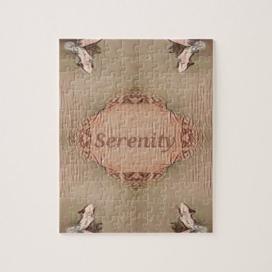 Chic Light Tan Peach Modern Serenity Legpuzzel (Verticaal)