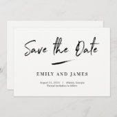 Chic-lijnen opslaan Datum Kaart (Voorkant / Achterkant)