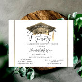 Chic Lijst Graduation Cap Afstuderen Kaart