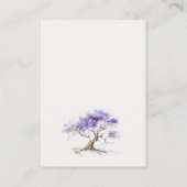 Chic Lila Jacaranda Tree Boeken voor Baby shower Informatiekaartje (Achterkant)