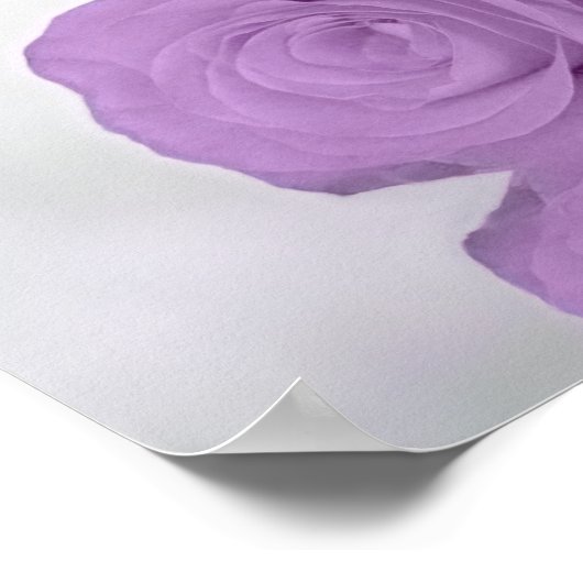 Chic Lila Paars Roos Unplugged Wedding Ceremony Poster (Hoek)