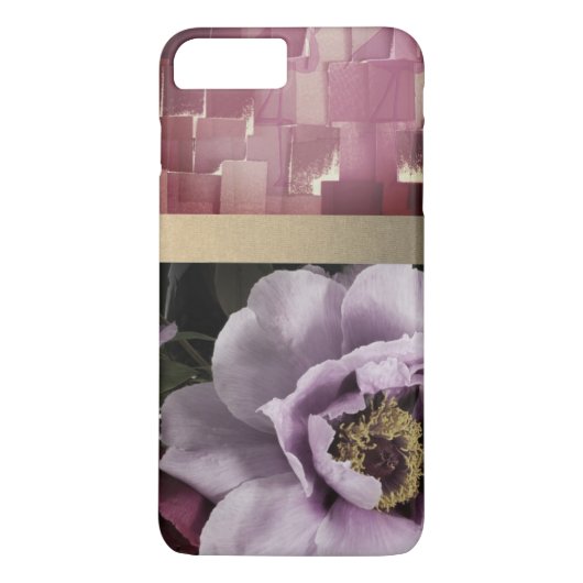 Chic lila Roos Art Phone Case (Achterkant)