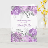 Chic Lila Silver Floral Vrijgezellenfeest Kaart (Gele Bloem)