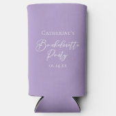 Chic Lilac Purple Bachelorette Party Custom Seltzer Blikjeskoeler (Voorkant)