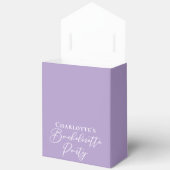 Chic Lilac Purple Custom Bachelorette Party Bedankdoosjes (Open)