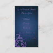 Chic Liliac Scroll Blue Visitekaartje (Achterkant)