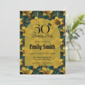 Chic Lilies Aesthetic First Birthday Kaart (Staand voorkant)