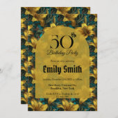 Chic Lilies Aesthetic First Birthday Kaart (Voorkant / Achterkant)