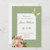 Chic Lilies & Gem Vlinder Baby shower Kaart (Voorkant)