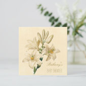 Chic  Lily Flowers Baby shower Kaart (Staand voorkant)