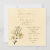 Chic  Lily Flowers Baby shower Kaart (Achterkant)