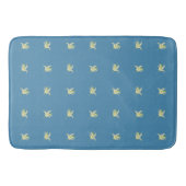 Chic Lily-of-the-Valley Floral Motif Blue Badmat (Voorkant)