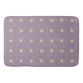 Chic Lily-of-the-Valley Floral Motif Mauve Badmat (Voorkant)