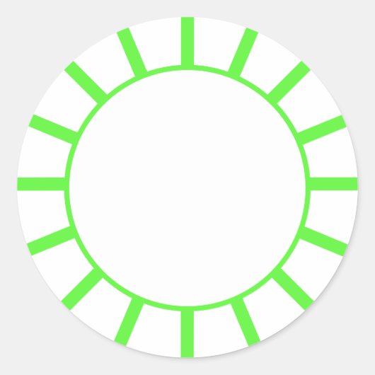 Chic Lime Green Stripe Ronde Sticker (Voorkant)