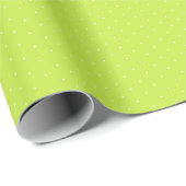 Chic lime green white mink polka punts patroon sch cadeaupapier (Rol Hoek)