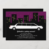 Chic Limousine Bachelorette Party Kaart (Voorkant / Achterkant)