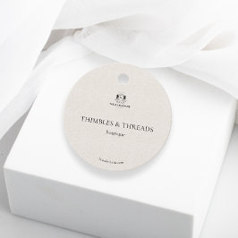 Chic Linen Boutique Business Logo Branding Hang Bedankjes Labels