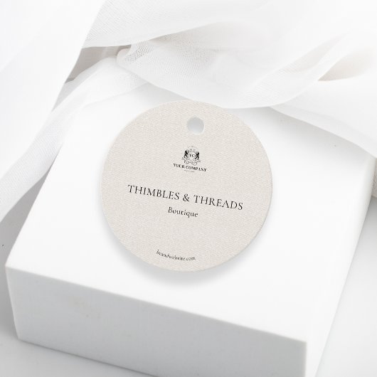 Chic Linen Boutique Business Logo Branding Hang Bedankjes Labels