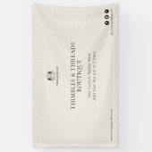 Chic Linen Eenvoudige Zakelijke Logo Event Marketi Spandoek (Verticaal)