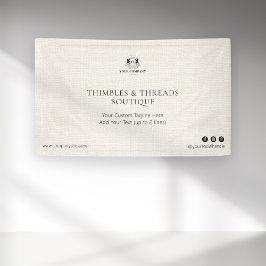 Chic Linen Eenvoudige Zakelijke Logo Event Marketi Spandoek