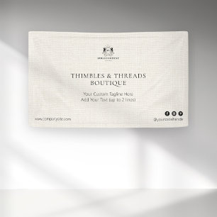 Chic Linen Eenvoudige Zakelijke Logo Event Marketi Spandoek