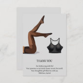 Chic Lingerie Thema Bruids douche Bedankkaart (Voorkant / Achterkant)