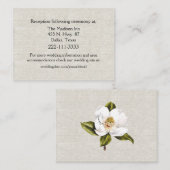 Chic linnen look bruiloft behuizing Kaart (Voorkant / Achterkant)