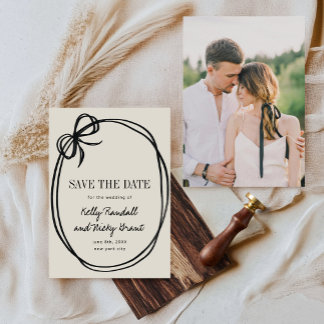Chic Lint Gebonden Lint Trouwfoto Save The Date